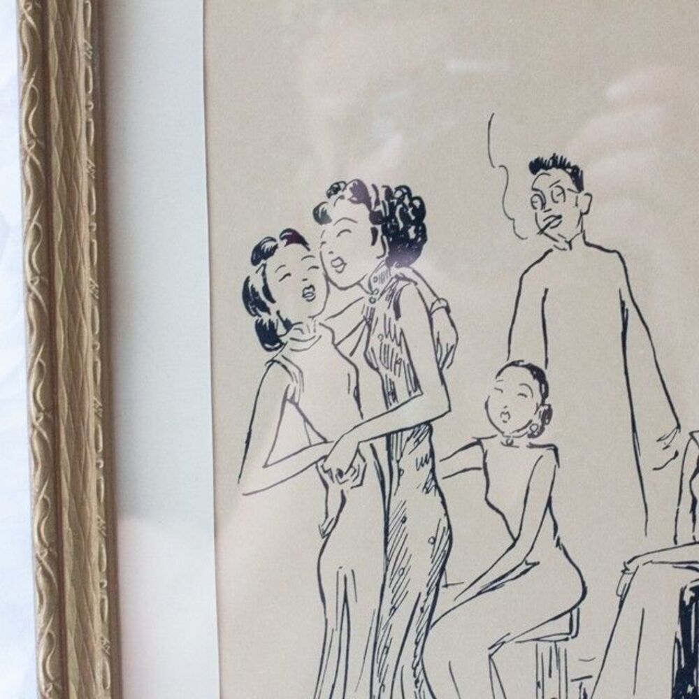 Vgt Friedrich Schiff MCM Art Deco Old Shanghai Modern Girls Queer Lithography - Picture 4 of 5